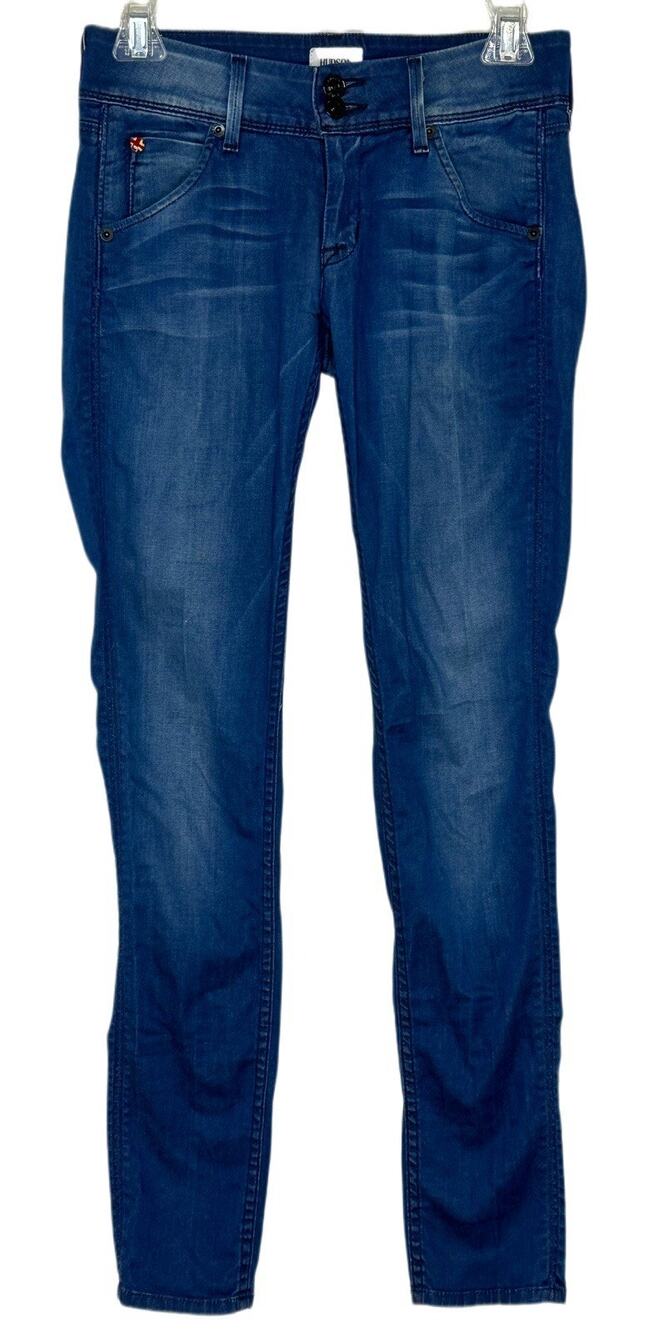 Hudson Pants Adult 25 Blue Krista Super Skinny Cotton Stretch Denim Jeans Womens